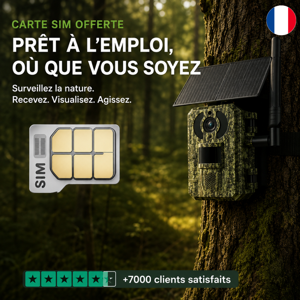 Caméra de Chasse Solaire 2K 4G LTE
