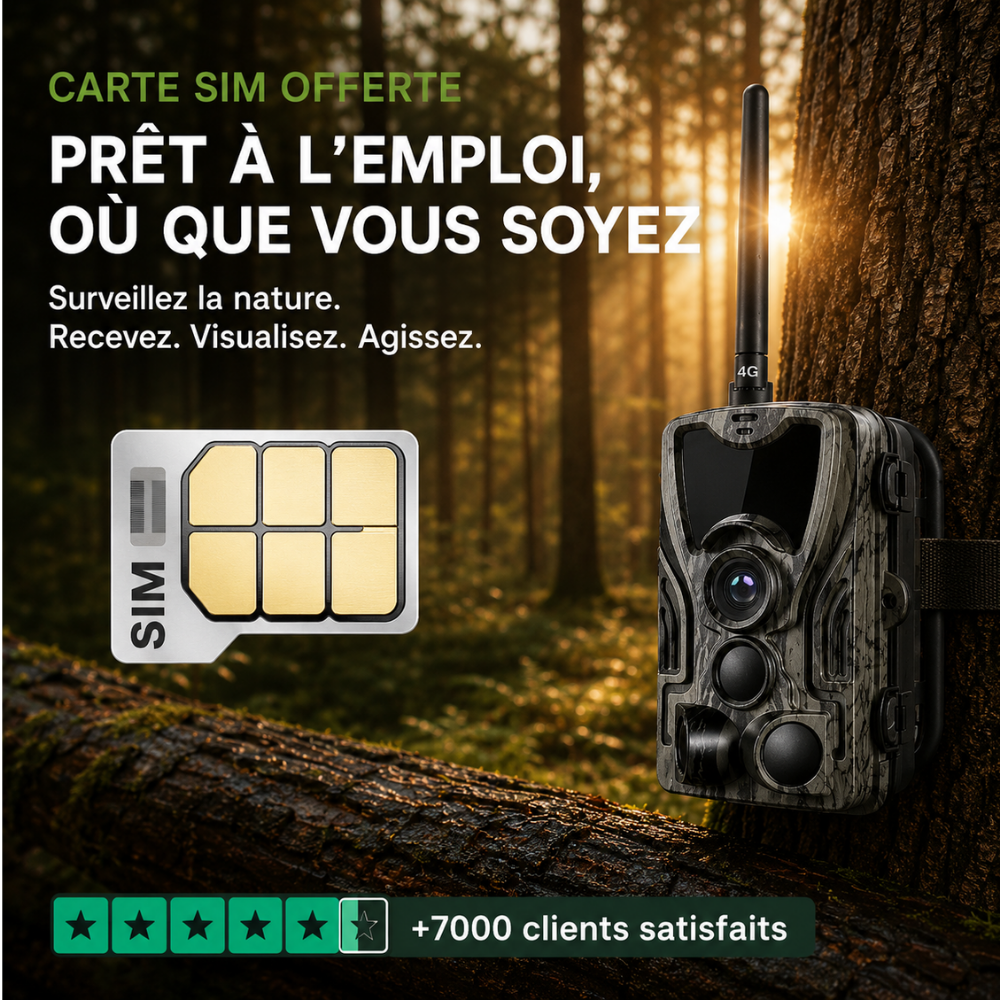 Caméra de Chasse 1080P avec écran 4G+